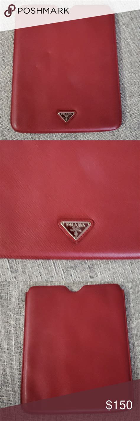 prada ipad organizer case saffiano red|Prada .